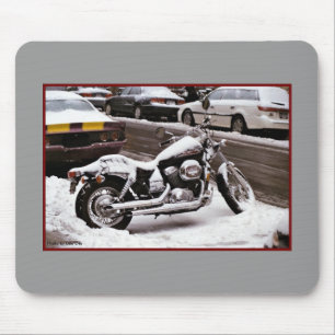 "Motorrad im Winter" Mousepad