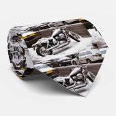 'Motorrad im Winter' Neck Tie Krawatte (Gerollt)