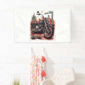 Motorrad im Wüstenkaktus-Western-Set Banner (Insitu)