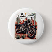 Motorrad im Wüstenkaktus-Western-Set Button (Vorderseite)