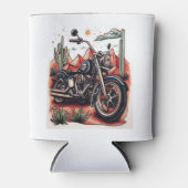 Motorrad im Wüstenkaktus-Western-Set Dosenkühler (Vorderseite)