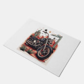 Motorrad im Wüstenkaktus-Western-Set Fußmatte (Schrägansicht)