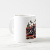 Motorrad im Wüstenkaktus-Western-Set Kaffeetasse (Vorderseite Links)