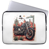 Motorrad im Wüstenkaktus-Western-Set Laptopschutzhülle (Vorderseite)