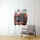 Motorrad im Wüstenkaktus-Western-Set Wandteppich (Beispiel)