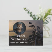 Motorrad in der Nähe von Wasser Foto Feier des Leb Einladung (Stehend Vorderseite)