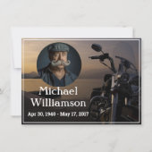 Motorrad in der Nähe von Wasser Foto Feier des Leb Einladung (Vorderseite)