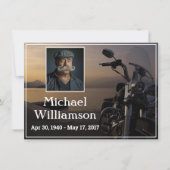 Motorrad in der Nähe von Wasser FotoFeier des Lebe Einladung (Vorderseite)