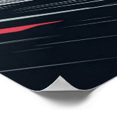 Motorrad in Geschwindigkeit auf der Rennstrecke Poster (Ecke)