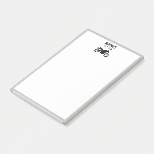 Motorrad-Individuelle Name und Text Post-it Klebezettel (angewinkelt)