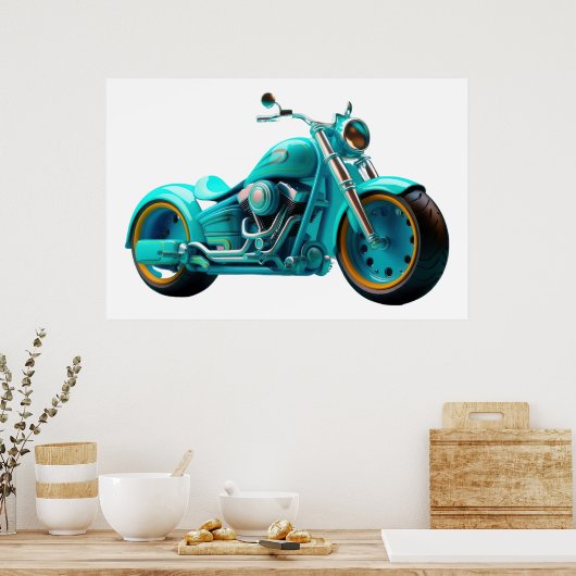 Motorrad IV Poster (Küche)