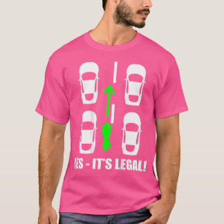 Motorrad Ja, es ist legal - auf der Rückseite gedr T-Shirt