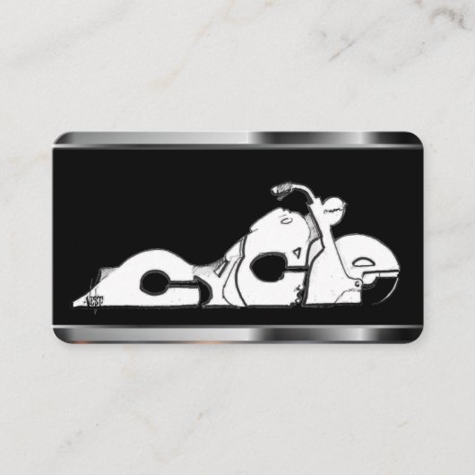 Motorrad-Karte für Schwarze Vorlage Visitenkarte (Vorderseite)