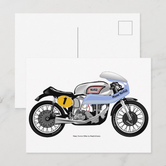 Motorrad-Klassik Postkarte (Vorne/Hinten)