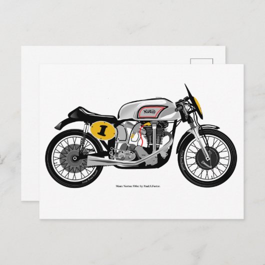 Motorrad-Klassik Postkarte (Vorne/Hinten)