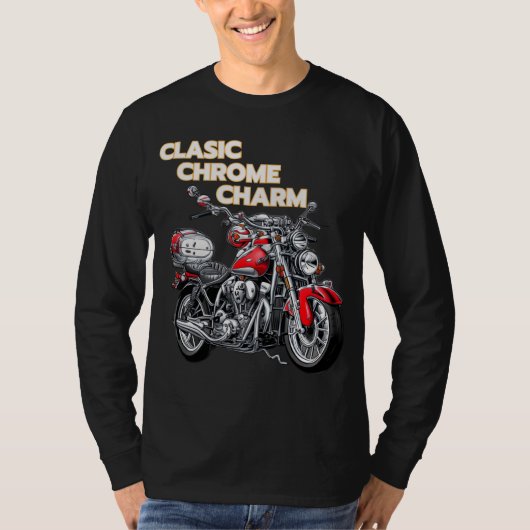 Motorrad-Klassischer Charm-T - Shirt (Vorderseite)