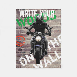 Motorrad Klettedecke Ziegelmauer Benutzerdefiniert Fleecedecke