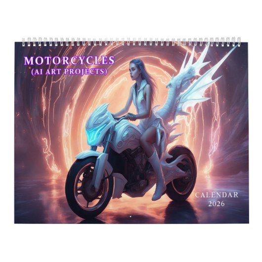Motorrad-Kunst mit KI Kalender (Titelbild)