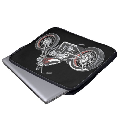Motorrad. Laptopschutzhülle (Vorne Knopf)
