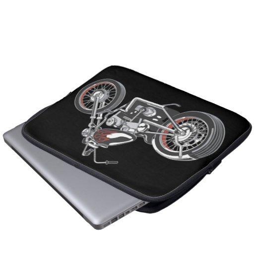 Motorrad. Laptopschutzhülle (Vorne Knopf)