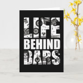 Motorrad-Lebensdauer hinter Bars Shirt Motorradübe Karte (Gelbe Blume)