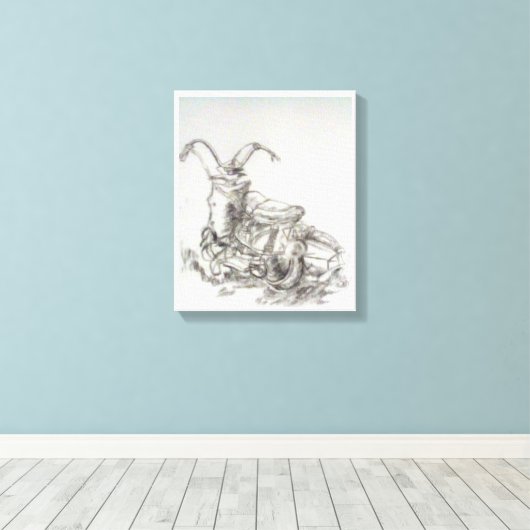 Motorrad Leinwanddruck (Insitu (Holzboden))