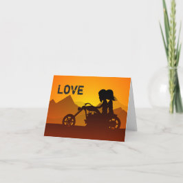 Motorrad LIEBE Berge Valentinstag Feiertagskarte