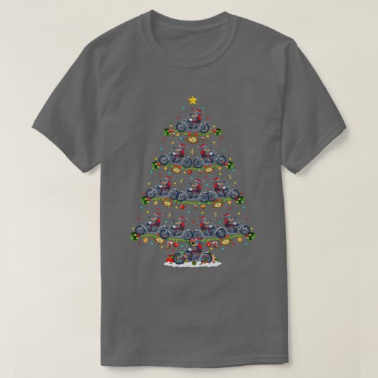Motorrad Lover Matching Santa Motorcycle Christm T-Shirt (Design vorne)