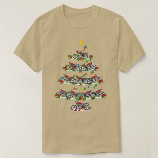 Motorrad Lover Xmas Matching Weihnachten T-Shirt (Design vorne)