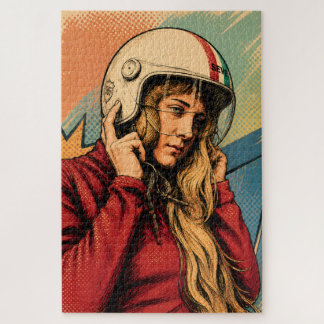Motorrad Mädchen  Puzzle