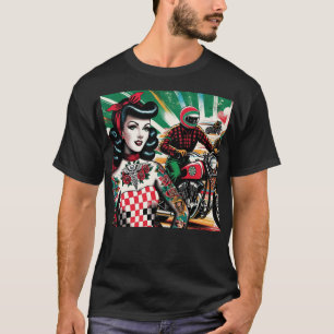 Motorrad Mädchen T-Shirt