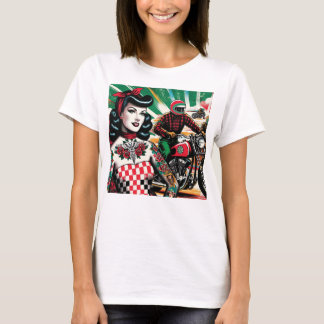 Motorrad Mädchen T-Shirt