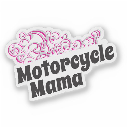 Motorrad-Mama-Bikerinnen mit Wirbler Grafik Aufkleber (Vorderseite)