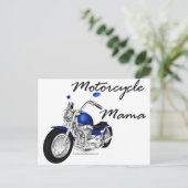 Motorrad Mama Postkarte (Stehend Vorderseite)