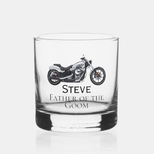 Motorrad Männer Trauzeuge Vater von Groom Geschenk Whiskyglas