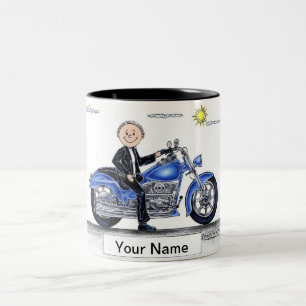 Motorrad - Männlicher Cartoon Zweifarbige Tasse
