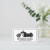 Motorrad-Mechanik für Schwarz und Weiß Visitenkarte (Stehend Vorderseite)