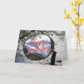 Motorrad Mirror Biker Geburtstag Karte (Gelbe Blume)