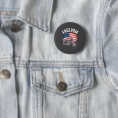 Motorrad mit amerikanischer Flagge Button (Beispiel)