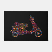 Motorrad mit Blume Fußmatte (Vorderseite)