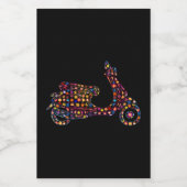 Motorrad mit Blume Lebensmitteletikett (Einzelnes Label)