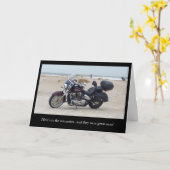 Motorrad mit der Beach Sympathy Card für Biker Karte (Gelbe Blume)