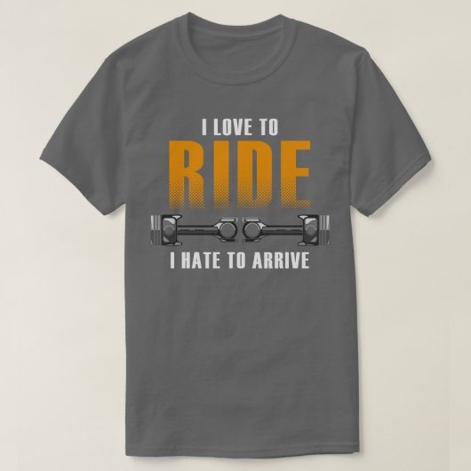 Motorrad mit Freundin T-Shirt (Design vorne)
