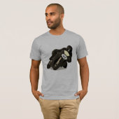 Motorrad mit individualisierbarer Zahlenplatte T-Shirt (Vorne ganz)