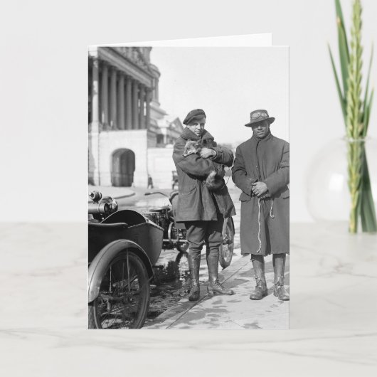 Motorrad mit Sidecar, 1918 Karte (Vorderseite)