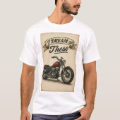 Motorrad mit Text T-Shirt (Vorderseite)