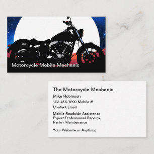 Motorrad-Mobiler-Reparaturmann-Geschäftskarten Visitenkarte