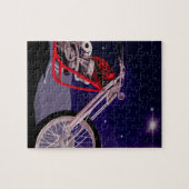 Motorrad-Mondschein-Kunst Puzzle (Horizontal)