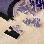 Motorrad-Mondschein-Kunst Puzzle (Seite)