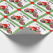 Motorrad Motocross Weihnachtsgeschenk Geschenkpapier (Ecke)